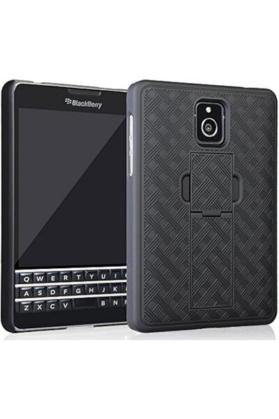 Nakedcellphone حافظة لهاتف AT&T BlackBerry Passport، حافظة سوداء رفيعة ذات غط...