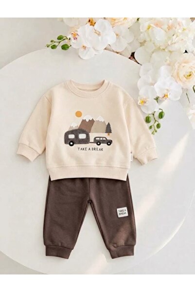 Valia Baby "Take a Break" 100% Cotton 3 Yarn Baby Boy Double Set