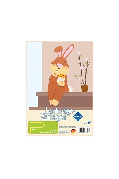 Pebaro 373/2S, Sablon din lemn, iepuras, pentru traforaj, dimensiunea A4