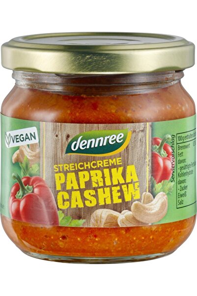 Dennree Crema tartinabila cu ardei rosu si caju bio 180g