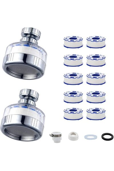 Generic 2+10Pcs Faucet Water Filter Set, 360° Rotating Sink Water Filter Fauc...
