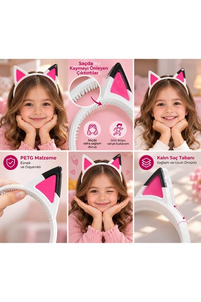 ZYNDO Cute Cat Ear Crown for Kids (Gabby Dollhouse Themed)