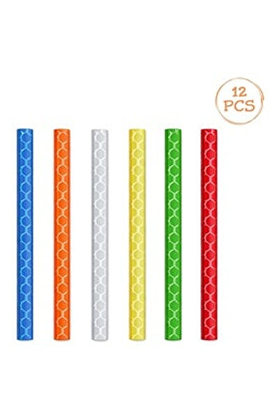 OEM Decoratiuni Colorate Reflectorizante pentru Spite Bicicleta 7,5cm - 12buc