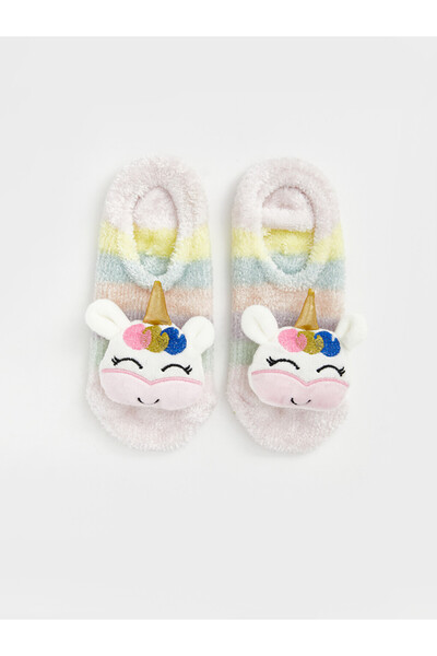 LC Waikiki Girls' house socks with Non-Slip Sole