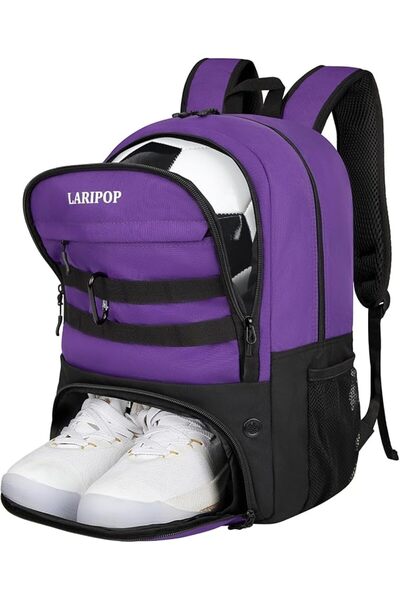 LARIPOP |   حقائب ظهر لكرة السلة وكرة القدم مع حامل أحذية وحامل كرة للرياضات ...