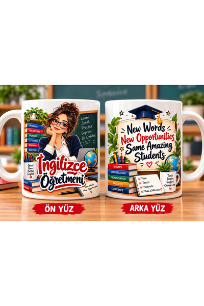 Genel Markalar İngilizce Öğretmeni Kupa Bardak – Öğretmenler Günü Hediyesi – ...