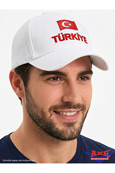 AXE SPORTSWEAR Adjustable Velcro Back Turkey Turkish Flag Embroidered Basebal...