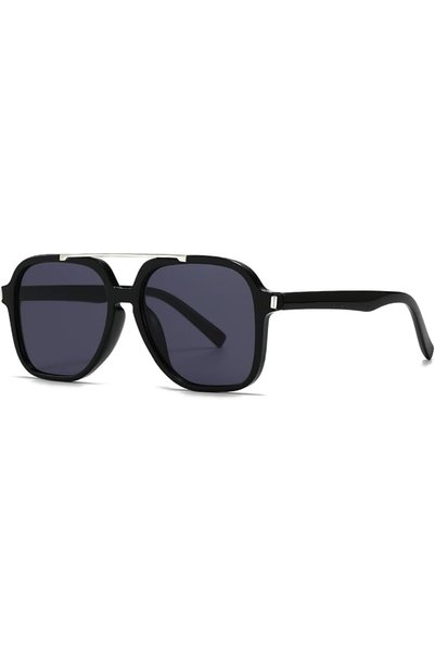 TERRIFI Square Pilot Sunglasses for Men and Women, Retro Double Bridge Fashio...