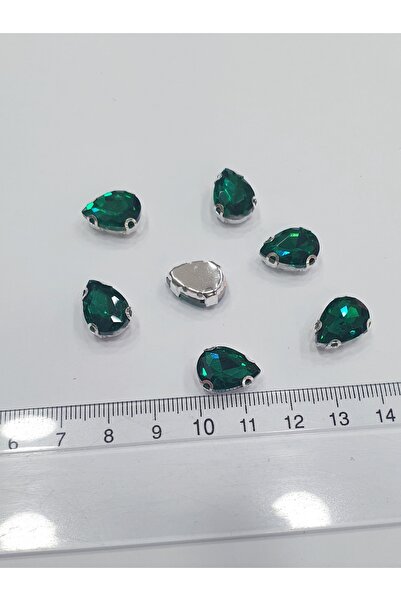 CRYSTALSHOP Камък в обвивка - Наситено зелен 10*14мм (50 броя) GK