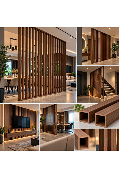 Acuwall Mdf Seperatör 5cm*8cm*280cm Ceviz Renk