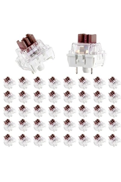 TERRIFI Mechanical Keyboard Switches 50 Pcs 3 Pin Brown Tactile Clicky Switch...