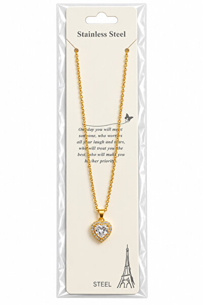 Generic Brand Elegant Women's Necklace with Heart Figure – Gold