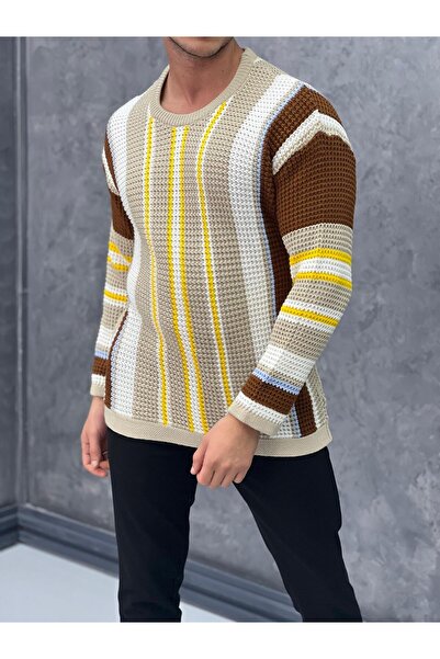 MODEFENDİ Pulover cu model tricotat din bumbac și lycra