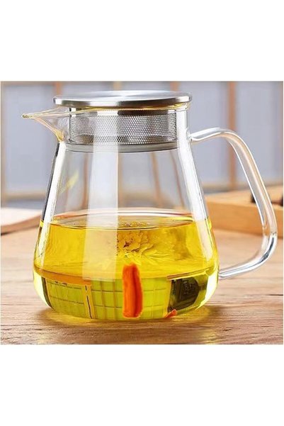 HOOPZOZA 650ML Borosilicate Glass Teapot Microwave Safe Ideal Gift for Tea Lo...