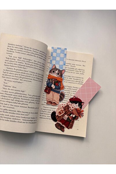 tinystoriestr Book Markers Autumn & Winter Cat-2 Themed Special Cut Set of 10