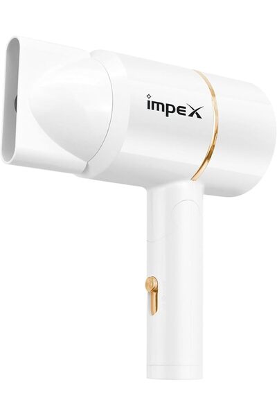 Global Impex IMPEX Hair Dryer, 1250W Fast Drying with Pure Copper DC Motor, F...