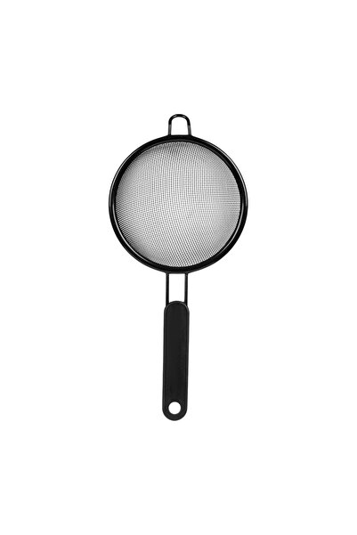 OEM Strecurătoare metalică cu mâner Negru 10cm – scurgi rapid pastele, legume...