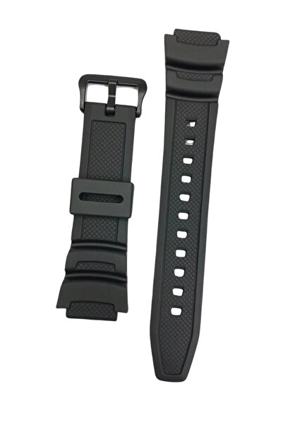 AE-1000W Siyah Orijinal Silikon Saat Kordonu