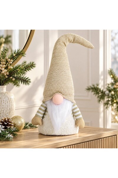 DD SHOP Figura gnome sampaniu caciula 48cm - Figurine Craciun Alb