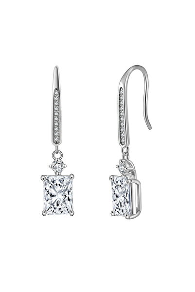 Be Special Cercei din argint 925 placat cu rodiu, cu zirconiu