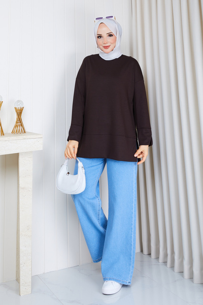 Wual giyim Oversize Long Tunic – Comfortable Fit with Side Detailing – Casual...
