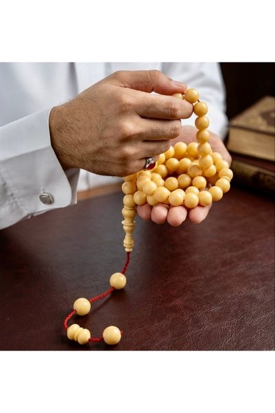 Default Yellow Acanthus Rosary |   Tamarind Round Beads |   The Pool of Luxury and Daily Elegance