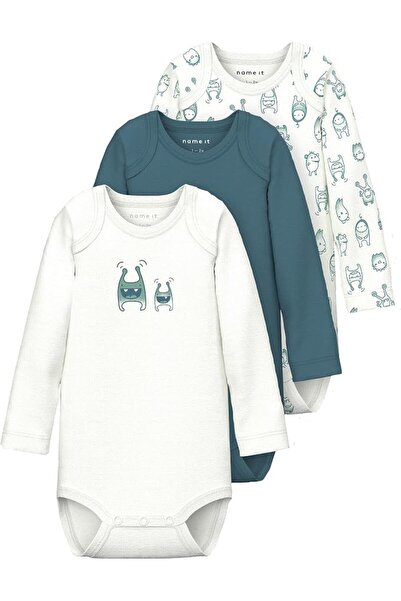 name ıt Boy's Monster Long-Sleeves 3-Pack BABY Bodystocking (pack of 3)