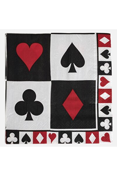 DD SHOP Servetele de Petrecere 2 Straturi Carti de Joc 33x33cm - 20buc