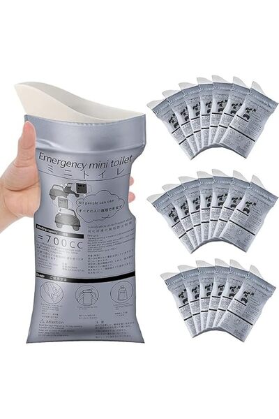 Yelajoy 20Pcs Disposable Emergency Urinal Bag, 700ML Large Capacity Camping P...
