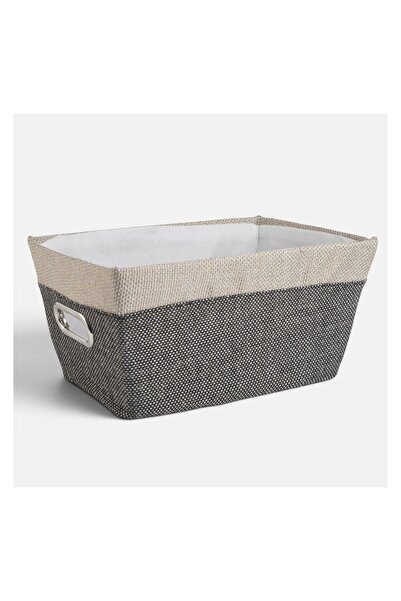 OEM Coș Gri Bej cu Mânere Metalice 32x22x16cm – grupează obiectele mici și re...