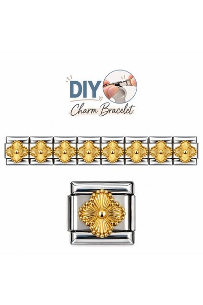 MOMOCA Ατσάλινα Στοιχεία DIY Βραχιολιού Χρυσό Μοτίβο