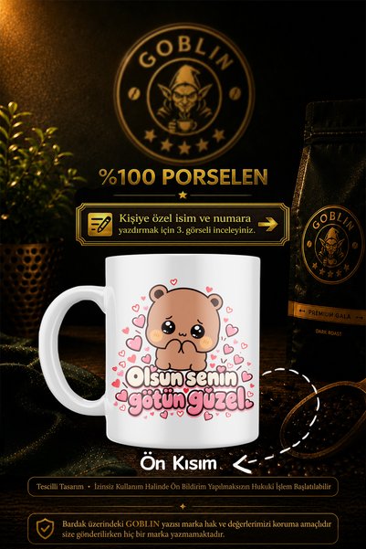 Goblin Dudu Bubu Olsun senin götün güzel Baskılı Porselen Kupa Bardak - Eğlen...