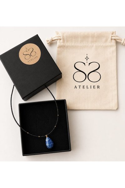 Sinem Şanlı Atelier Minimal Crystal Drop Murano Glass Pendant Color Option