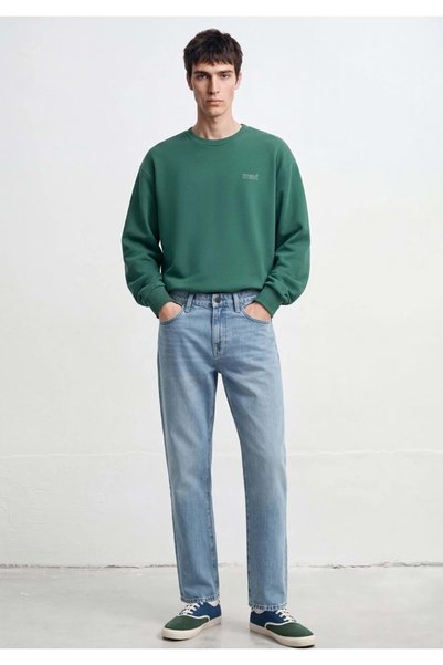 Mavi M0S10379 Logo Baskılı Sweatshirt Erkek Sweatshirt YEŞİL