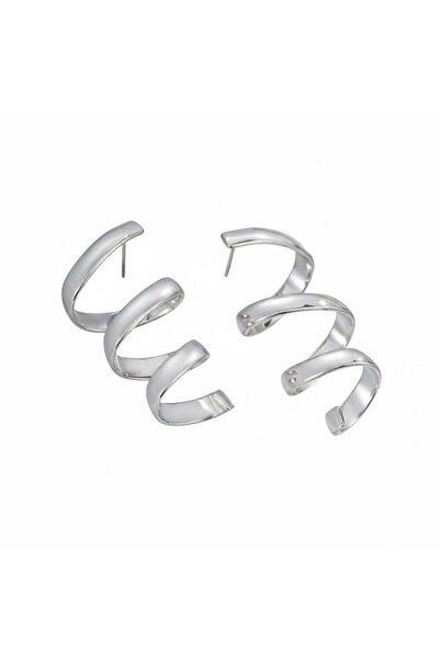 MOMOCA Σκουλαρίκια Σπείρα από Ατσάλι Ασημί – Stainless Steel Spiral Earrings