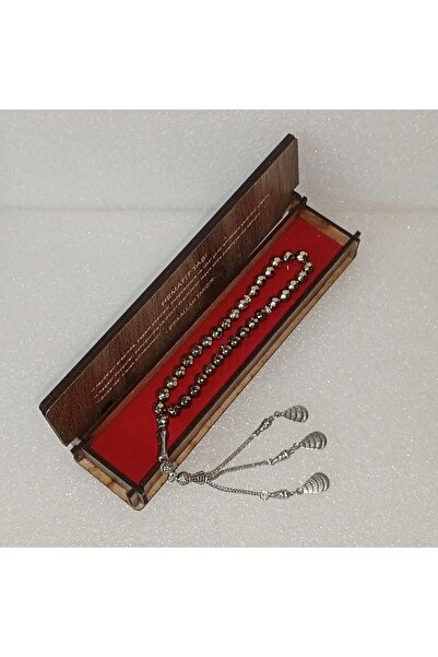 HEMATITE TAŞI KUTULU TESBİH 4103 SERİ GOLD COLOUR İŞLEME YAPRAK MODEL 4103001