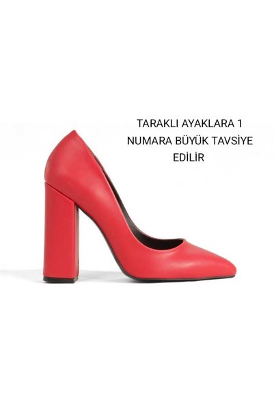 Y ESMA "Stiletto" Red Leather Pointed Toe Closed High 11 cm Covered Heel New Season