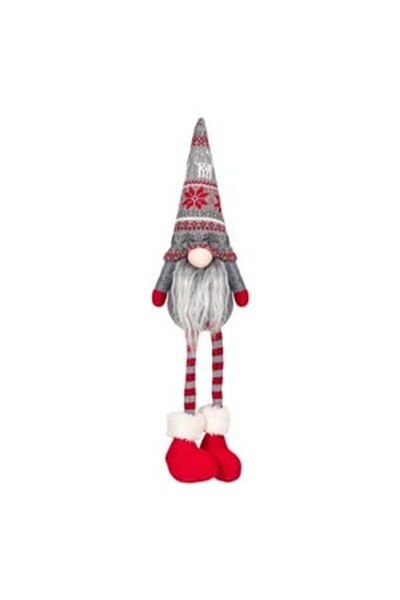 DD SHOP Figura Decorativa Gnome de Craciun cu Caciula Gri Zakar 35cm
