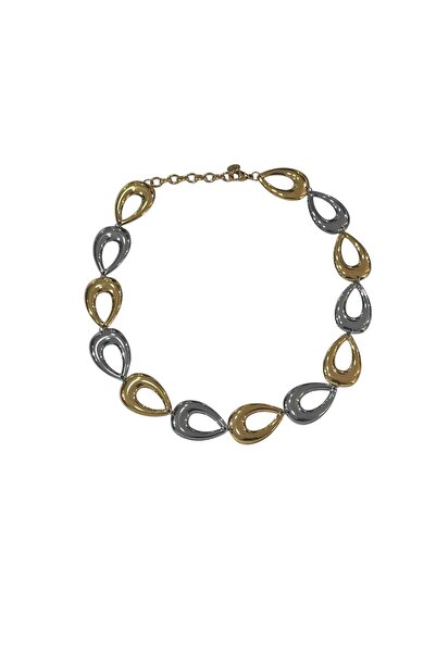 MOMOCA Ατσάλινο κολιέ δάκρυ Stainless steel teardrop necklace ΑΣΗΜΙ/ΧΡΥΣΟ