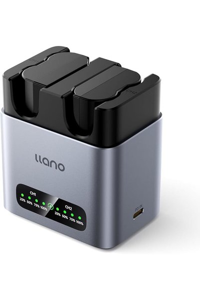 LLANO بطاريتان EN-EL15C وشاحن سريع 20 واط لكاميرات نيكون Z8، Z7II، ZR، Z5II، ...