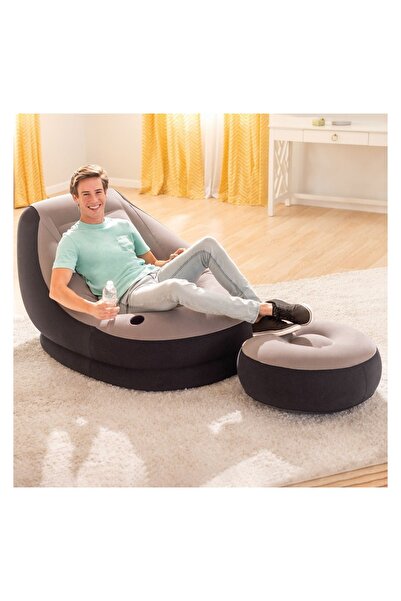 OEM Fotoliu gonflabil 99x130x76 cm + suport picioare – relaxare compactă și u...