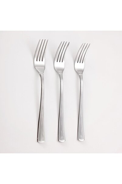 DD SHOP Furculite din Otel Inoxidabil "Linear" 23cm - 3buc - Set Tacamuri Ino...