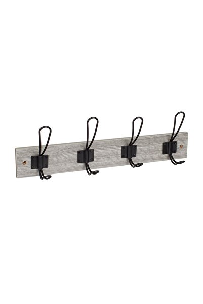 OEM Cuier de Petre Gri cu 4 cârlige 45x7x1.2cm – eliberezi scaunele și păstre...