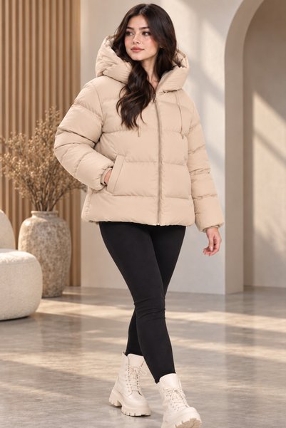 Modayıldızlar Hooded Inflatable Coat Winter