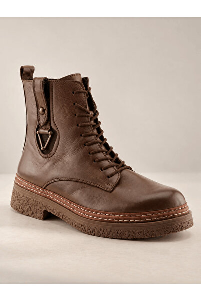 İNZE AYAKKABI Genuine Leather Women's Boots Model Name: Frigg
