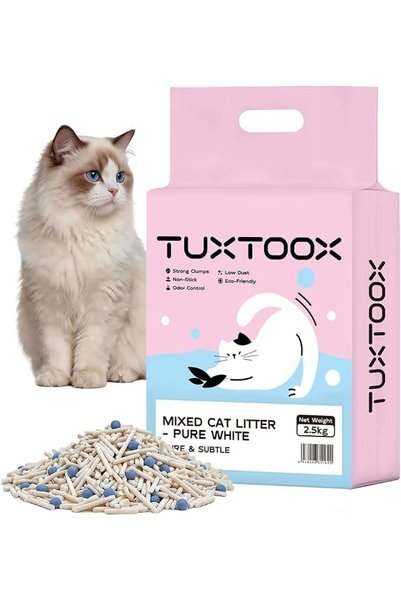 TUXTOOX Tofu Cat Litter, Plant-Based Eco-Friendly, 2.5KG, Green Tea