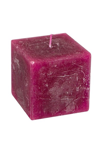 Jumbo Lumânare Parfmata Patrata Bordo Violeta 7.5x7.5x7.5cm – parfum discret ...