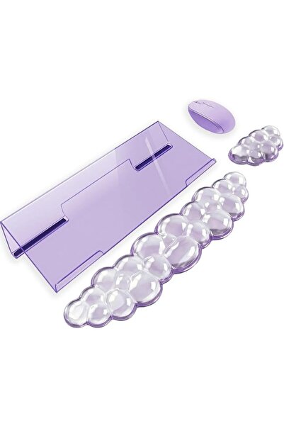 GENERAL Gel Wrist Rest for Keyboard and Mouse Square Pink Plaid Clear Keyboar...