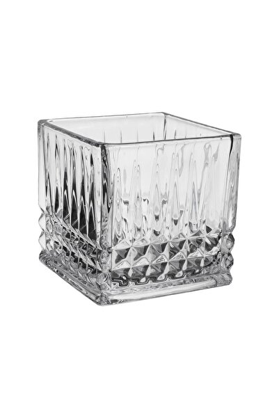 OEM Vază Patrata din Sticlă Transparentă cu Mode – pune florile în valoare fă...