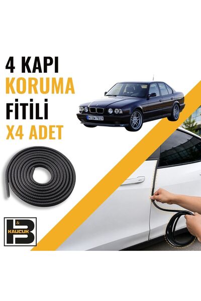 B&M KAUÇUK Bmw 5 Serisi E34 (1988-1995) Kapı Koruma Fitili-4 kapı-Siyah-Bm2344